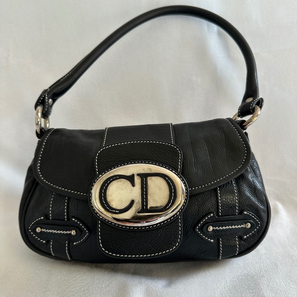 **AUTHENTIC** Dior Black Saint Germain Shoulder Bag